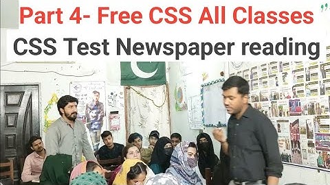 Part 4- Free CSS All Classes | CSS Test Newspaper reading wasted Time Yes/ No From Sir waqar Waheed