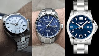 THE BEST 3 watches for $1000 Tissot Gentleman vs Longines Conquest vs Seiko  Sharp Edge comparison! - YouTube