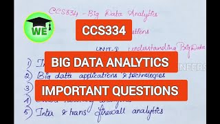 Big data analytics important questions | CCS334 important questions
