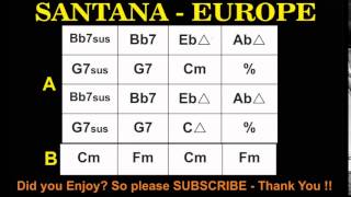 Santana Europa Backing Track chords