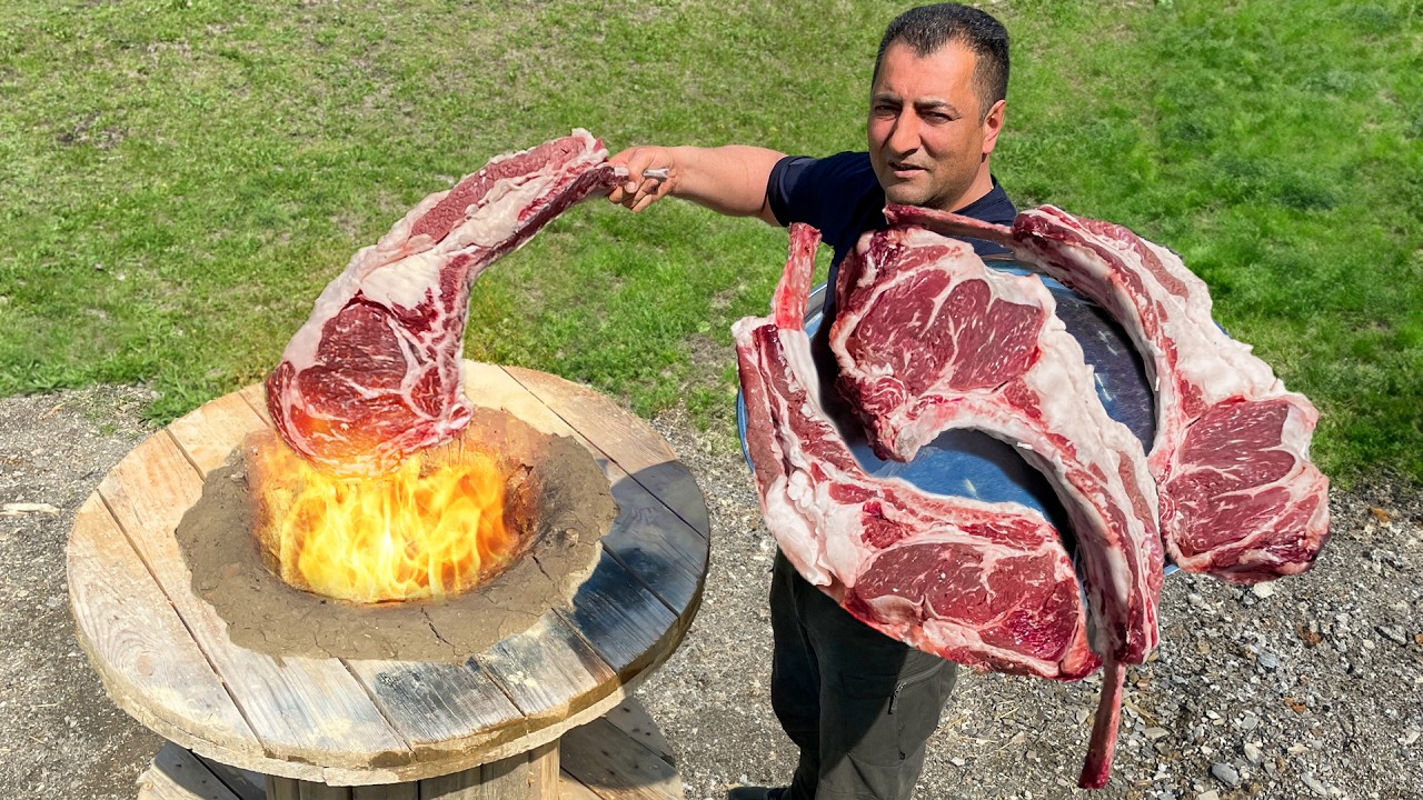 Horneé Los Mejores Filetes de Mi Vida en Un Horno de Bobina de Cable de Madera!