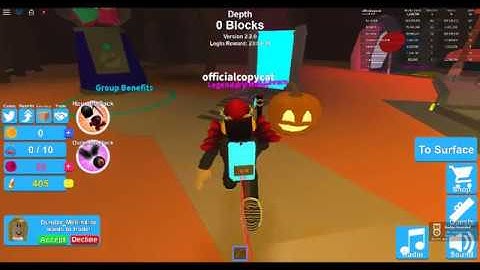 Rebirthing first time in Roblox Mining simulator