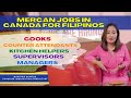Jobs in Canada for Filipinos 2021 for Restaurant Workers with Mercan