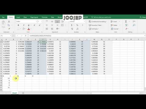 How to make a Bingo card using  Excel