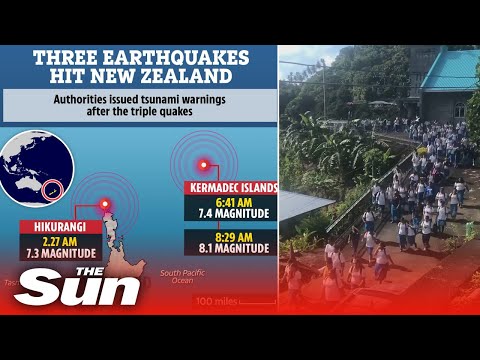 Third monster 8.1 magnitude earthquake hits off NZ coast as people told to flee in tsunami warning