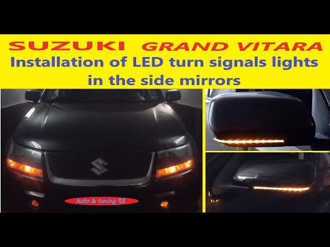 Install LED Side Mirror Turn Signal Lights of Suzuki Grand Vitara | CUSTOM | DIY |