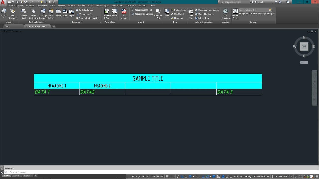 AutoCAD Tutorial Lesson 49 Formatting Tables (ADVANCED) YouTube