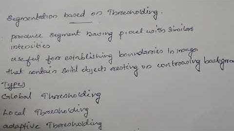DIP Module 5 segmentation based on Thresholding