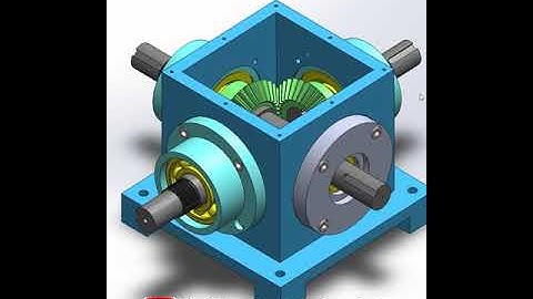 Assembly of 4-WAY Bevel Gear Box  #solidworkstutorial#Industrial design #shorts