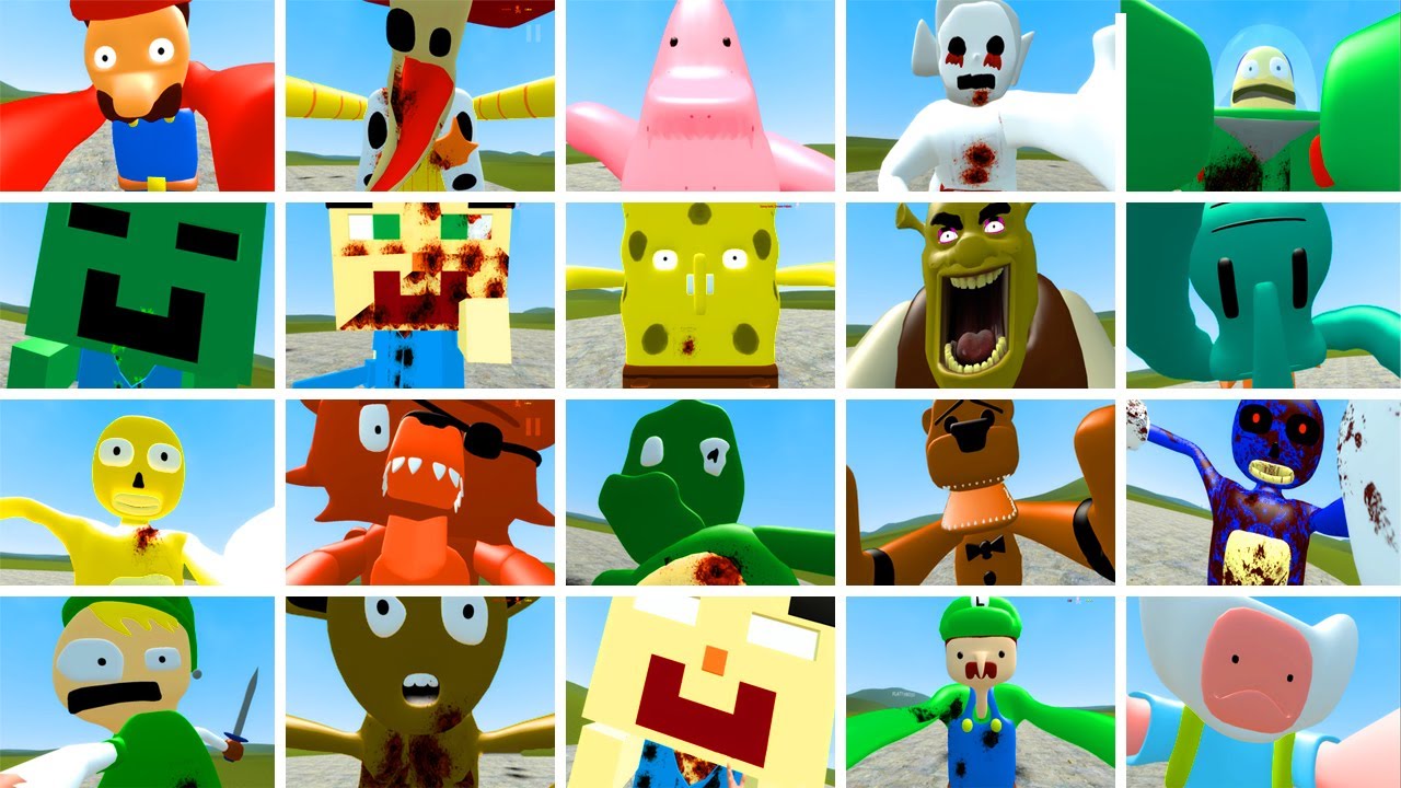 ALL OLD & NEW JUMPSCARE 3D SANIC CLONES MEMES (3D MEMES) NPCs in Garry's Mod!