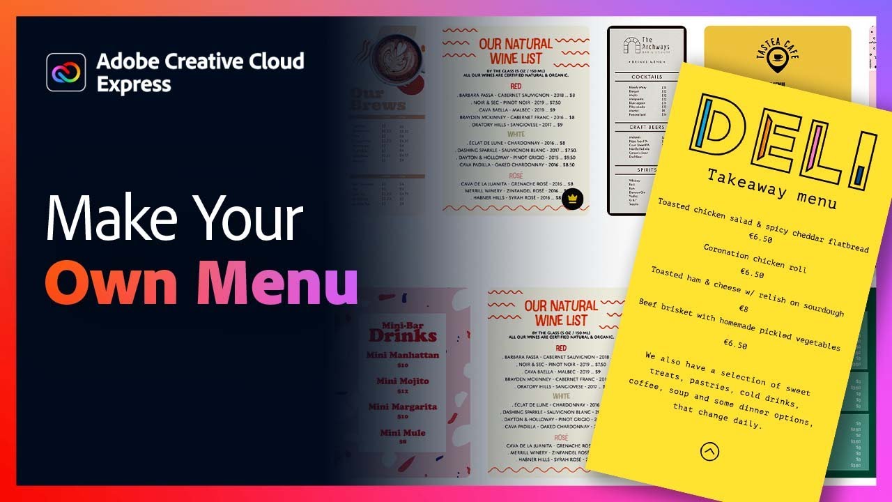 Design a Custom Menu | Adobe Creative Cloud Express
