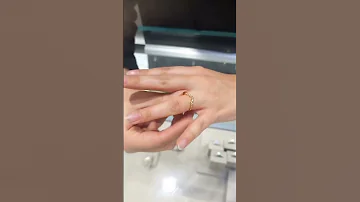 خاتم زواج ذهب و ألماس مضمون ١٠٠٠ 