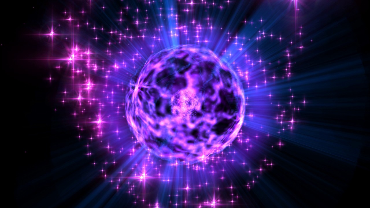 4K ⌨ Gamers Design ⌨ Purple Magical Orb Glowing in Space ⌨ 2160p Motion