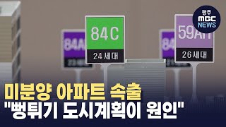 [전주] 미분양 아파트 속출.. &quot;뻥튀기 도시계획이 원인&quot; (뉴스투데이 2024.3.21 광주MBC)