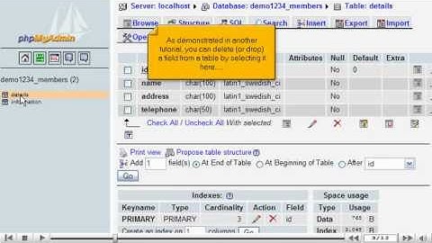 SQL queries uitvoeren op een database met phpMyAdmin