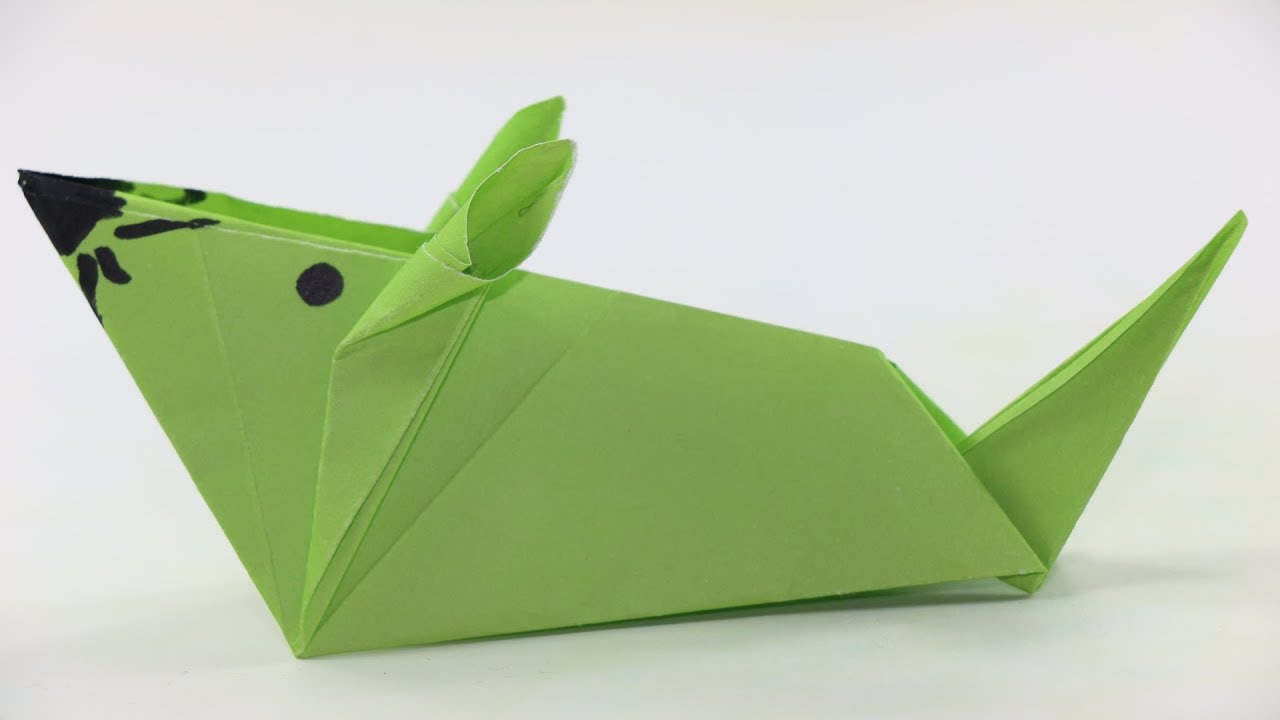How To Make A Paper Mouse Origami Mouse Origami Animalscute Origami Mouse Easy Origami For Kids