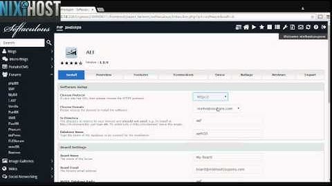 Installing AEF with Softaculous in cPanel