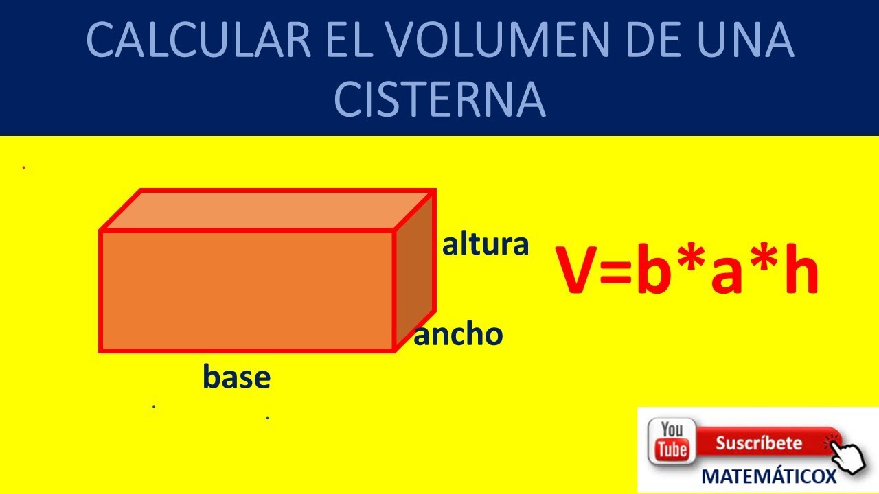 Calcular El Volumen De Una Cisterna