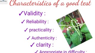 characteristics of a good test