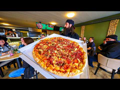 WIN 2000 CASH IF YOU CAN BEAT DENMARK'S BIGGEST PIZZA CHALLENGE BeardMeatsFood