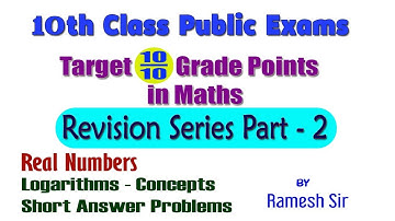 10th Class Public Exams I Target 10/10 in Maths I Revision Series Part - 2 I Important Problems