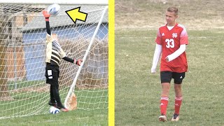 FREEZING COLD WIND and AWESOME GOALIE SAVES at SOCCER GAME! ⚽️