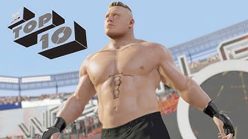 WWE TOP 10 - Brock Lesnar MOVES! - WWE 2K17