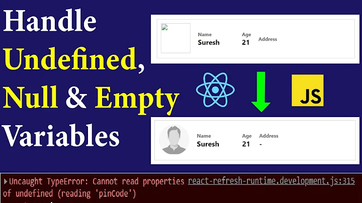Cannot read properties of undefined | null | undefined is not an object in js |  react | javascript