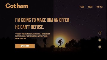 Complete Movie Landing Page Website Design | Html &  CSS | Gotham movie page | web design page