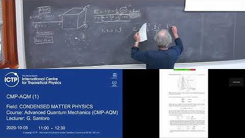 Advanced Quantum Mechanics (CMP-AQM) Lecture 1