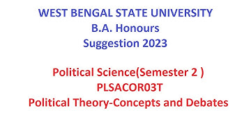 wbsu 2nd semester poitical science honours cc3 suggestion 2023