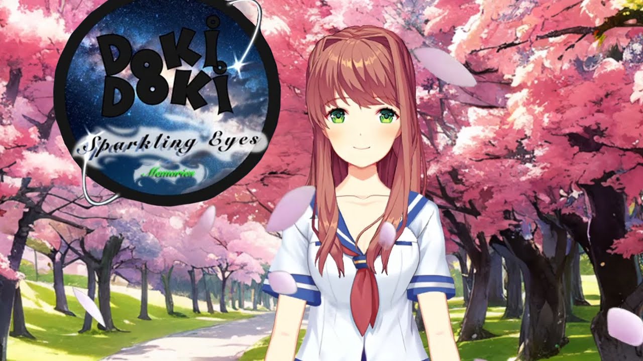 Middle-school-Monika is out for love! | Doki Doki Sparkling Eyes: Memories 1