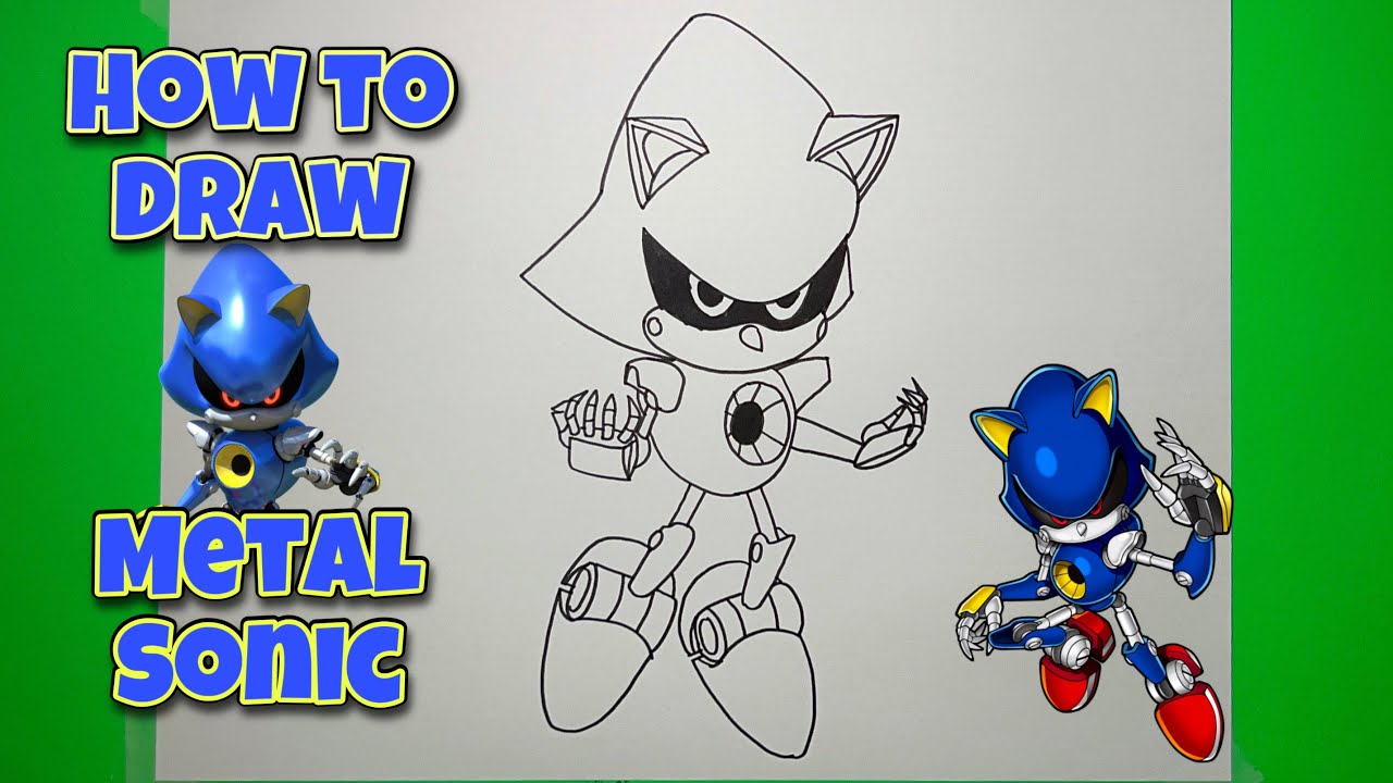 How to draw and paint Metal Sonic 3.0 