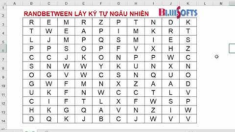 Randbetween lấy số và ký tự ngẫu nhiên trong Excel