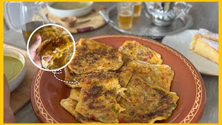 GEVULDE MSEMEN MET GEHAKT | PAPRIKA | msemen m3amar b kafta | Oum Younes