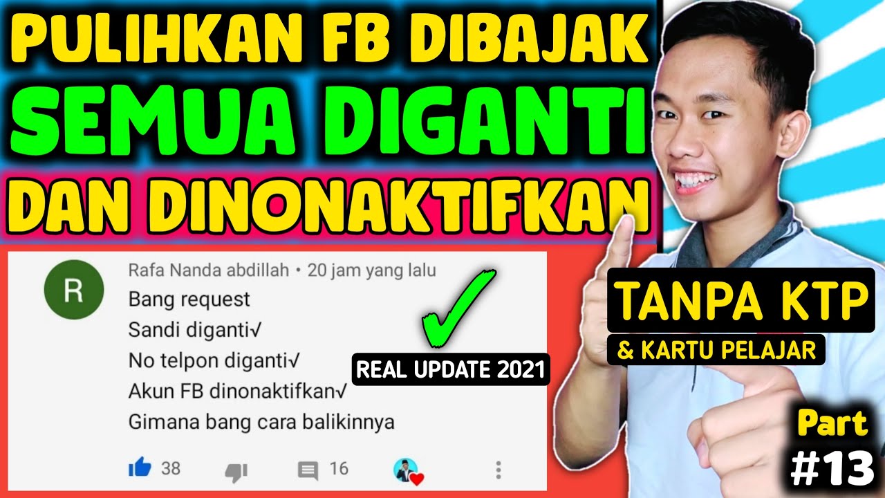 Cara mengembalikan akun fb yang dibajak - dan Dinonaktifkan part 13