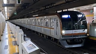 東京メトロ有楽町線10000系10117F各駅停車小手指行き新富町駅到着(2023/10/3)