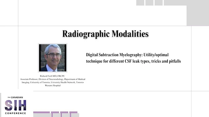 Radiographic Modalities - 2nd canadian SIH Conference - May 31, 2025