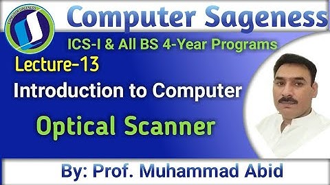 What is Optical Scanner || Image Scanner || Introduction to computer|| Urdu Hindi