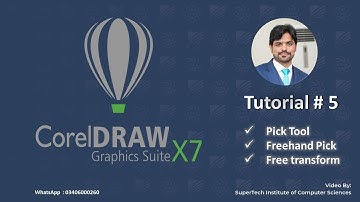 Pick tool,Freehand pick,Free Transform With Full Properties in corel draw x7 Urdu/Hindi (5)