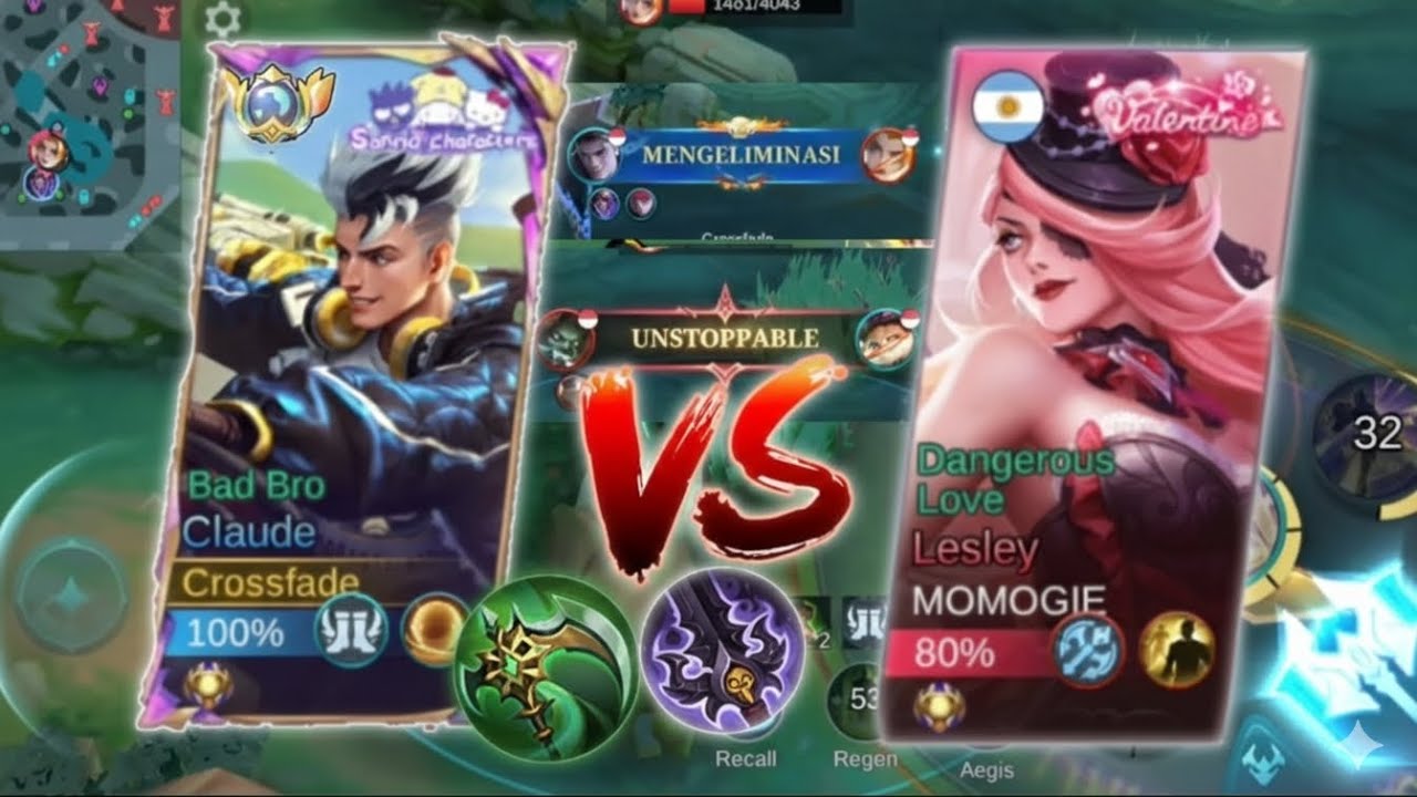 KUNCI PENTING CLAUDE MELAWAN LESLEY, BUILD DAN EMBLEM. 