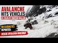 Avalanche Hits Vehicles at Zojila’s Shaitan Nallah; No Casualties, Rescue Operation Underway