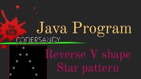 Print Reverse V shape Star Pattern in javal#starpattern #CoderSandy0#trending#love #javaprogramming
