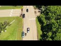 Aerials of lane sharing and splitting