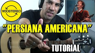 Como tocar 'Persiana Americana' de Soda Stereo en Guitarra acordes rasgueo punteo