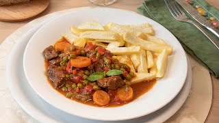 Cocina de madre. Guiso de ternera a la jardinera.