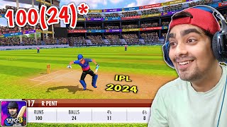 RISHABH PANT 100(24)* DC Vs RR WCC3 IPL 2024 (Challenge!)