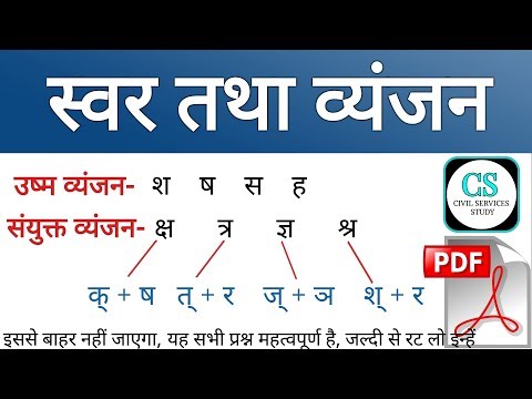 Hindi Varnamala | हिन्दी वर्णमाला स्वर तथा व्यंजन | Most Important Hindi Grammar |