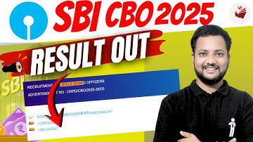 SBI CBO Final Result OUT 2025!! 📢 | SBI Circle Based Officer Result Announcement