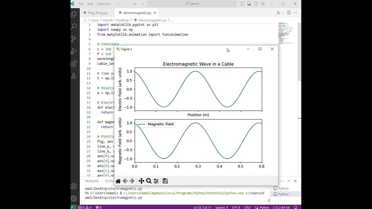 Electromagnetic Wave simulation in Python - YouTube